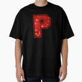 Letter Art Red Pixel Pattern P T-Shirt - Streetwear Style Unisex - T-Shirt, Sweatshirt, Hoodie
