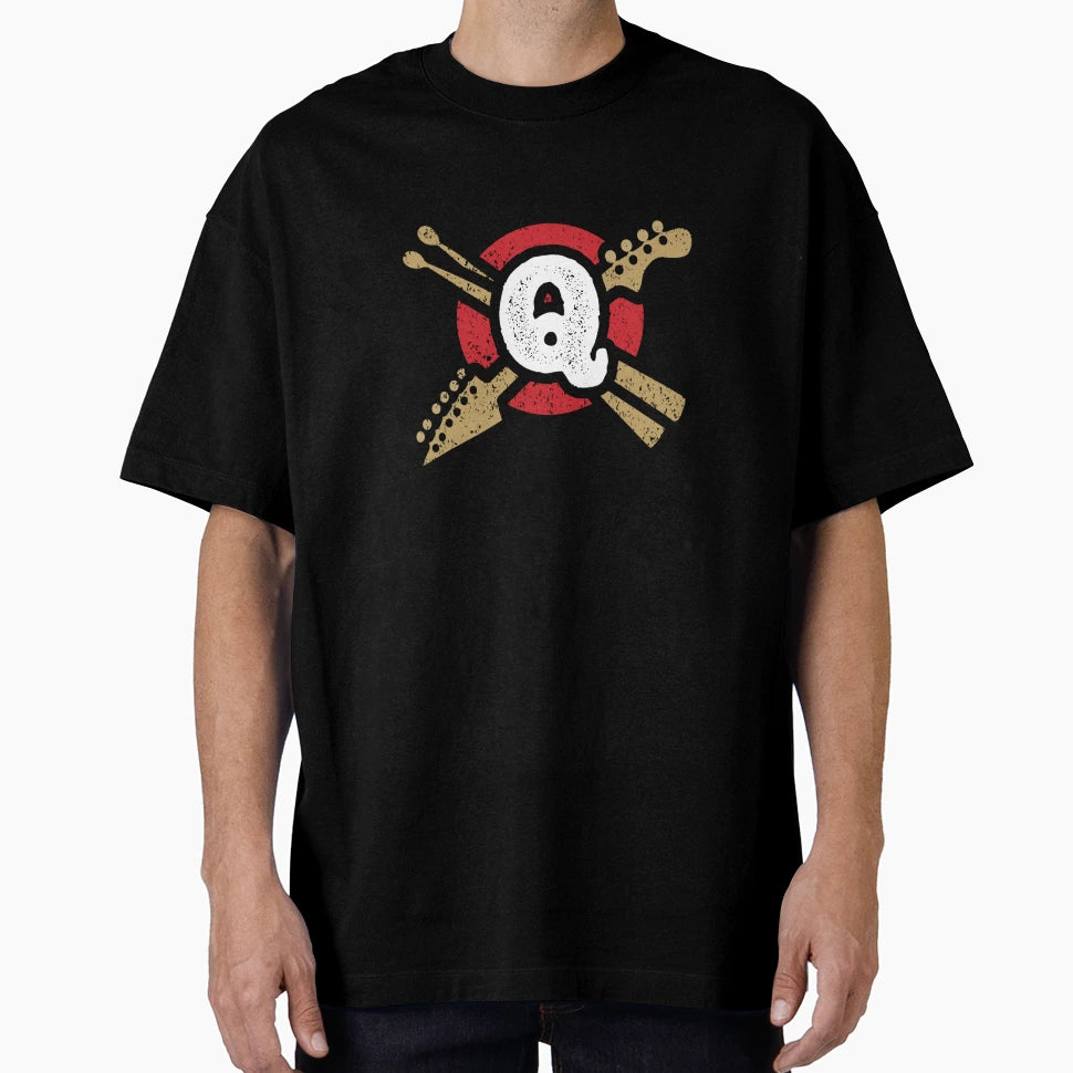 Monogram Q Rock And Roll Logo T-Shirt - Aesthetic Graphic for Adults - T-Shirt, Sweatshirt, Hoodie