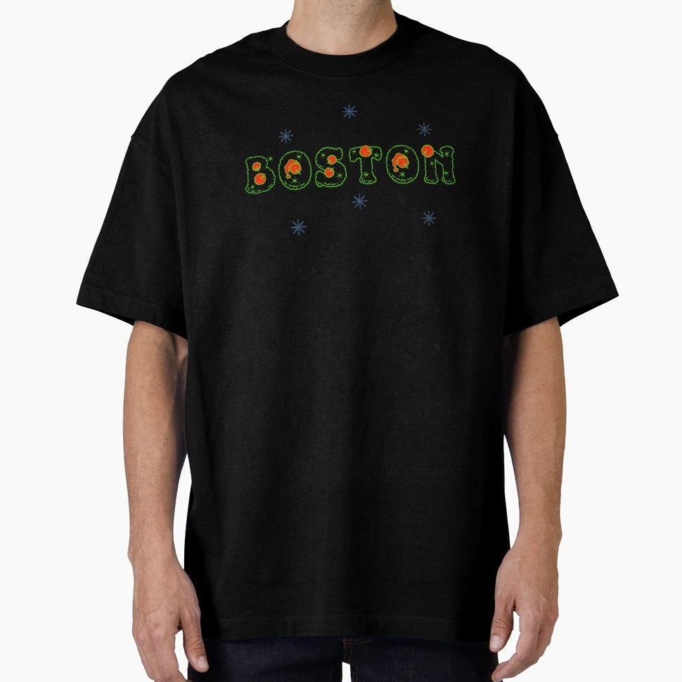 Boston Massachusetts Ma Snowman T-Shirt - Custom Art Print Men Women - T-Shirt, Sweatshirt, Hoodie