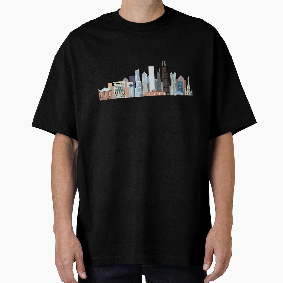 Chicago Skyline T-Shirt - Novelty Apparel Unisex - T-Shirt, Sweatshirt, Hoodie