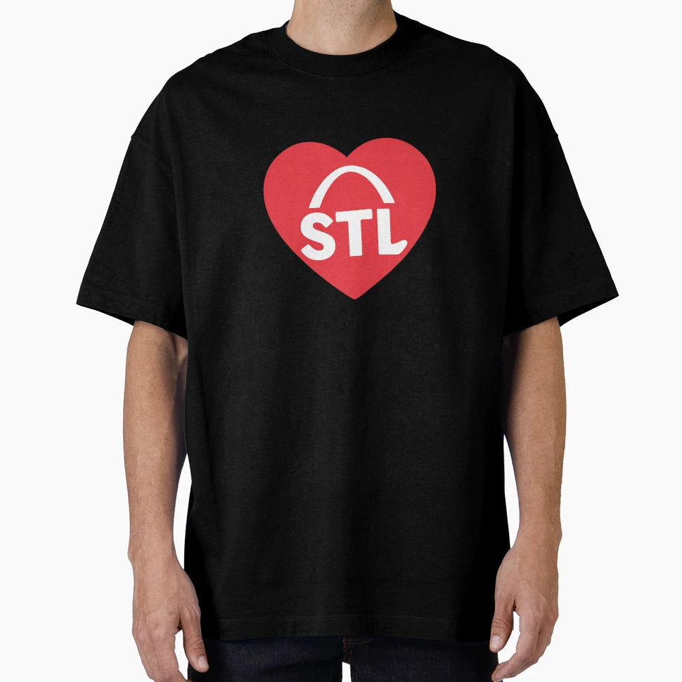 St Louis Heart Cardinals Colors T-Shirt - Aesthetic Graphic Unisex - T-Shirt, Sweatshirt, Hoodie