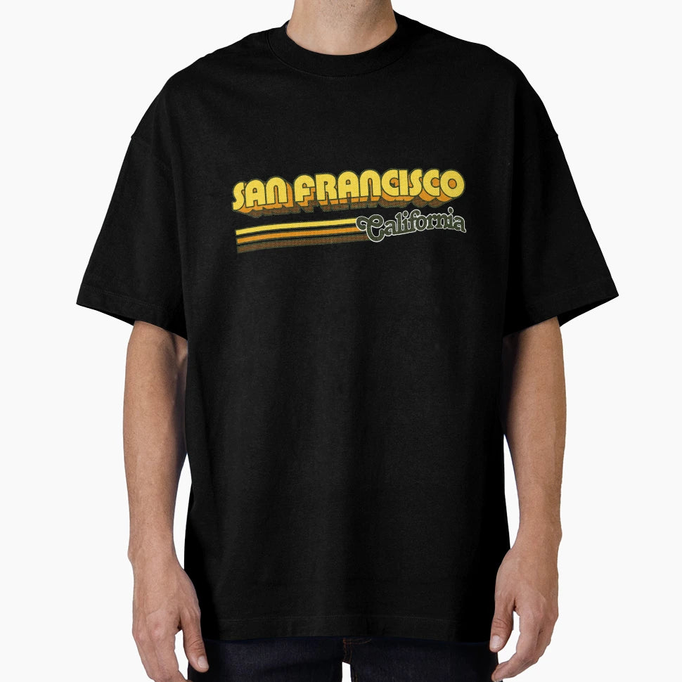 San Francisco Ca City Stripes T-Shirt - Novelty Apparel Unisex - T-Shirt, Sweatshirt, Hoodie