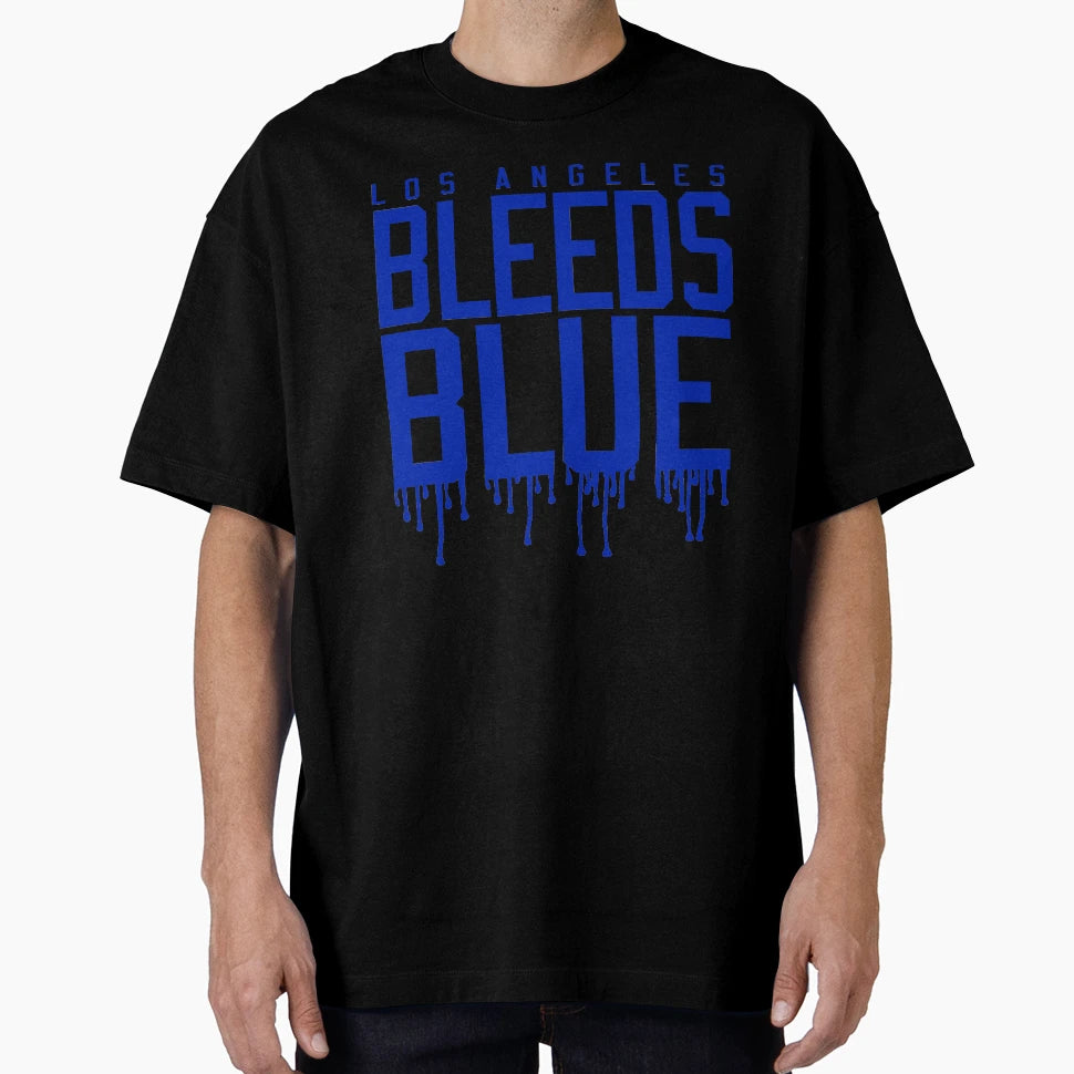 Los Angeles Bleeds Blue T-Shirt - Unique Graphic for Adults - T-Shirt, Sweatshirt, Hoodie