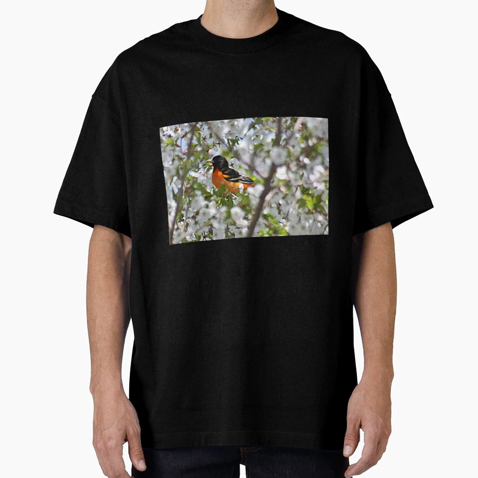 Baltimore Oriole Cherry Tree T-Shirt - Unique Graphic Men Women - T-Shirt, Sweatshirt, Hoodie