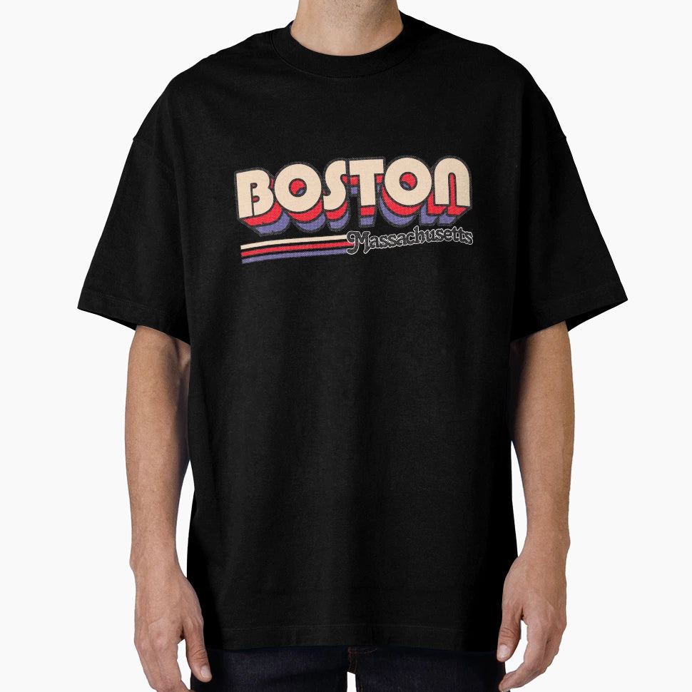 Boston Ma City Stripes T-Shirt - Minimalist Print for Adults - T-Shirt, Sweatshirt, Hoodie