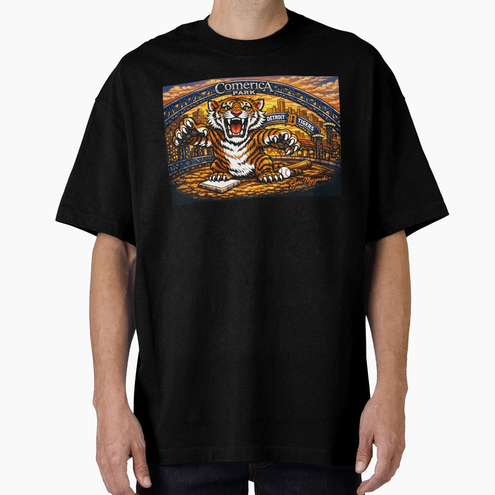 Detroit Tigers Comerica Park Opening T-Shirt - Minimalist Print for Adults - T-Shirt, Sweatshirt, Hoodie