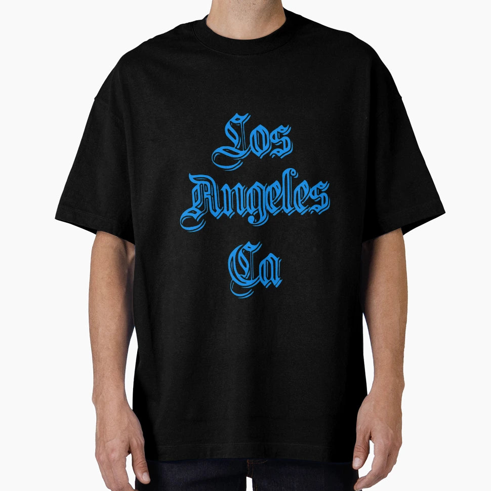 Los Angeles La California Ca Text T-Shirt - Custom Art Print Men Women - T-Shirt, Sweatshirt, Hoodie