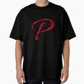 Letter P Red Rose T-Shirt - Trendy Graphic Men Women - T-Shirt, Sweatshirt, Hoodie