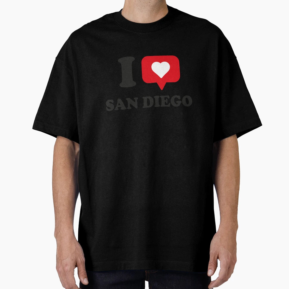 I Love San Diego I Heart San Diego T-Shirt - Minimalist Print Men Women - T-Shirt, Sweatshirt, Hoodie