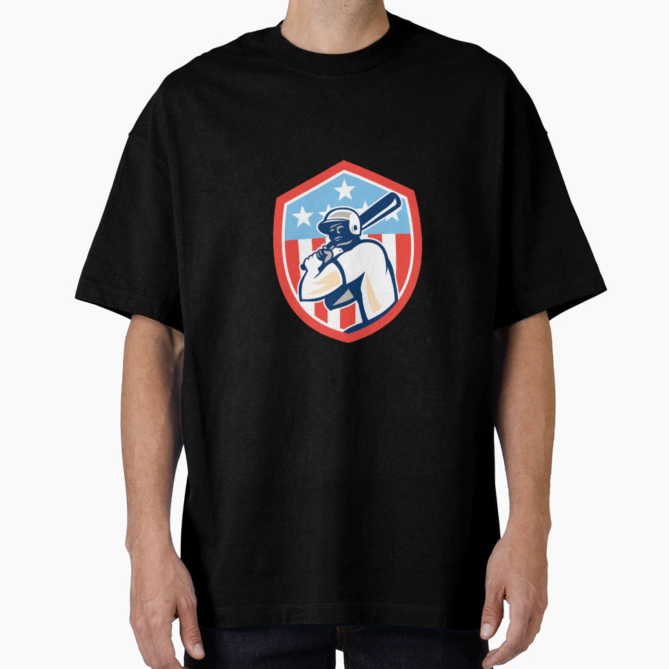 American Baseball Batter Hitter T-Shirt - Streetwear Style for Adults - T-Shirt, Sweatshirt, Hoodie