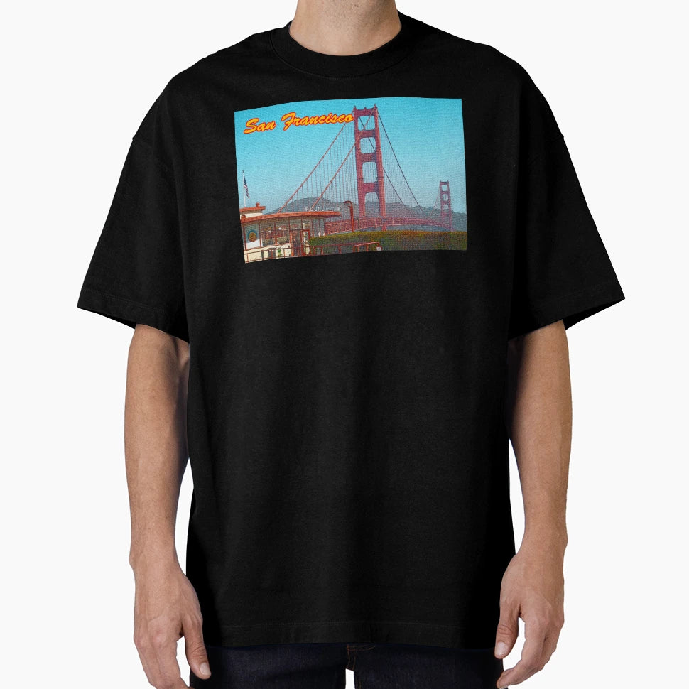 San Francisco Textured T-Shirt - Custom Art Print Men Women - T-Shirt, Sweatshirt, Hoodie