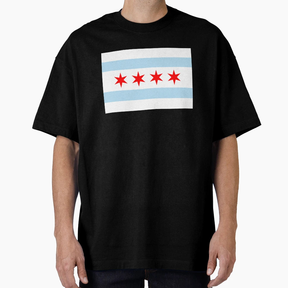 Flag Chicago T-Shirt - Streetwear Style for Adults - T-Shirt, Sweatshirt, Hoodie