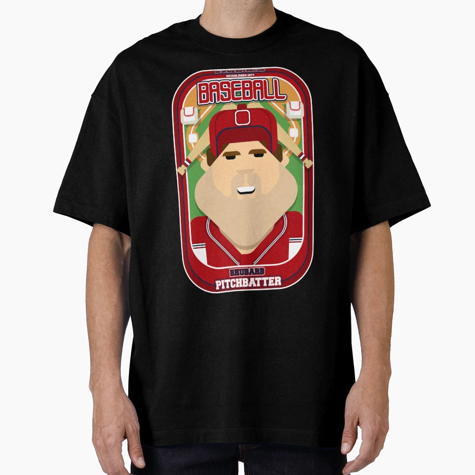 Baseball Red Blue White Rhubarb T-Shirt - Fun Novelty Design Unisex - T-Shirt, Sweatshirt, Hoodie