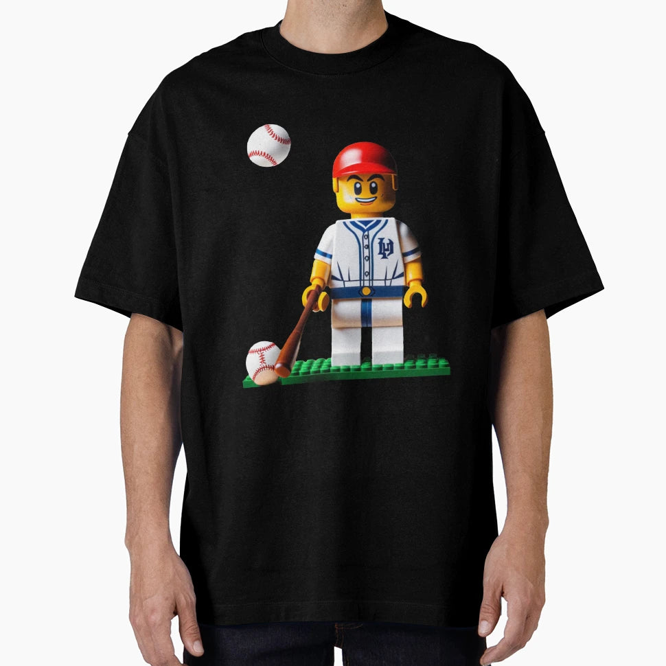 Baseball Player Lego Figure T-Shirt - Custom Art Print for Adults - T-Shirt, Sweatshirt, Hoodie