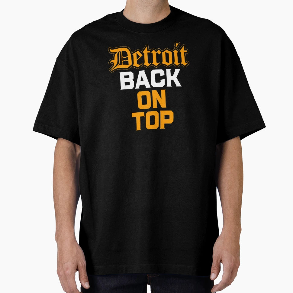 Detroit Back Bold Motor City T-Shirt - Casual Everyday Wear Unisex - T-Shirt, Sweatshirt, Hoodie