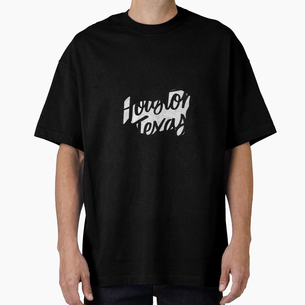 Houston Texas Black T-Shirt - Graphic Print for Adults - T-Shirt, Sweatshirt, Hoodie