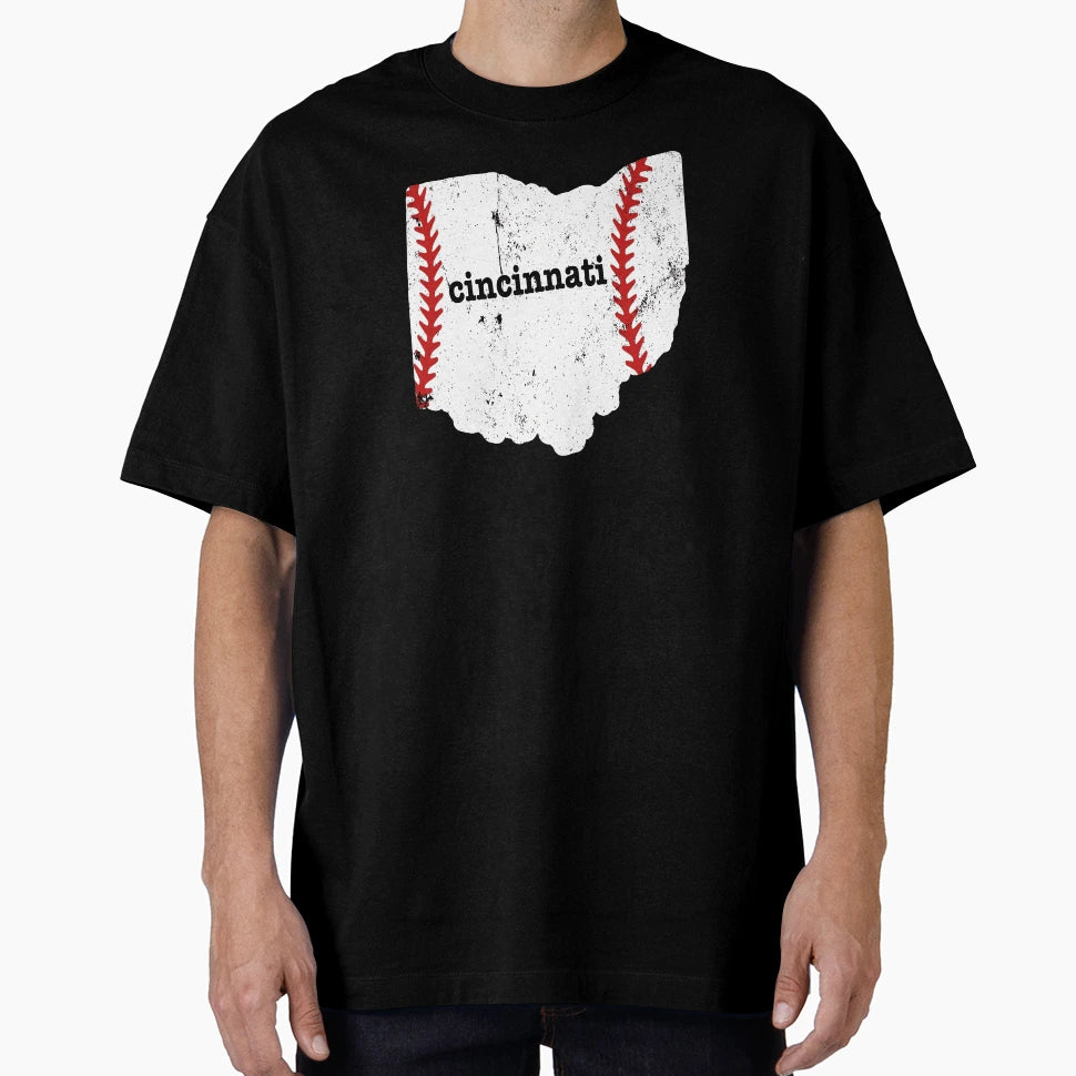 Cincinnati Softball Baseball T-Shirt - Minimalist Print Unisex - T-Shirt, Sweatshirt, Hoodie