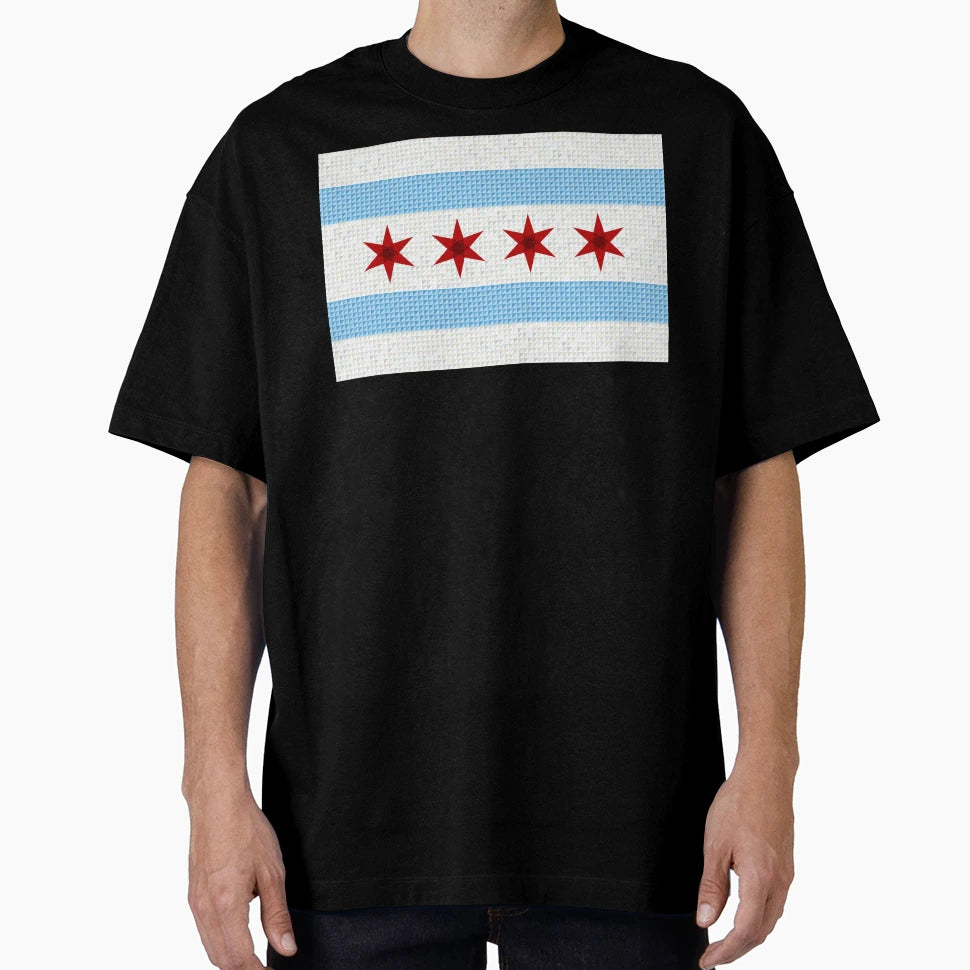 Chicago Flag T-Shirt - Graphic Print for Adults - T-Shirt, Sweatshirt, Hoodie