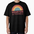 Houston Texas Rainbow Sunset T-Shirt - Trendy Graphic Men Women - T-Shirt, Sweatshirt, Hoodie