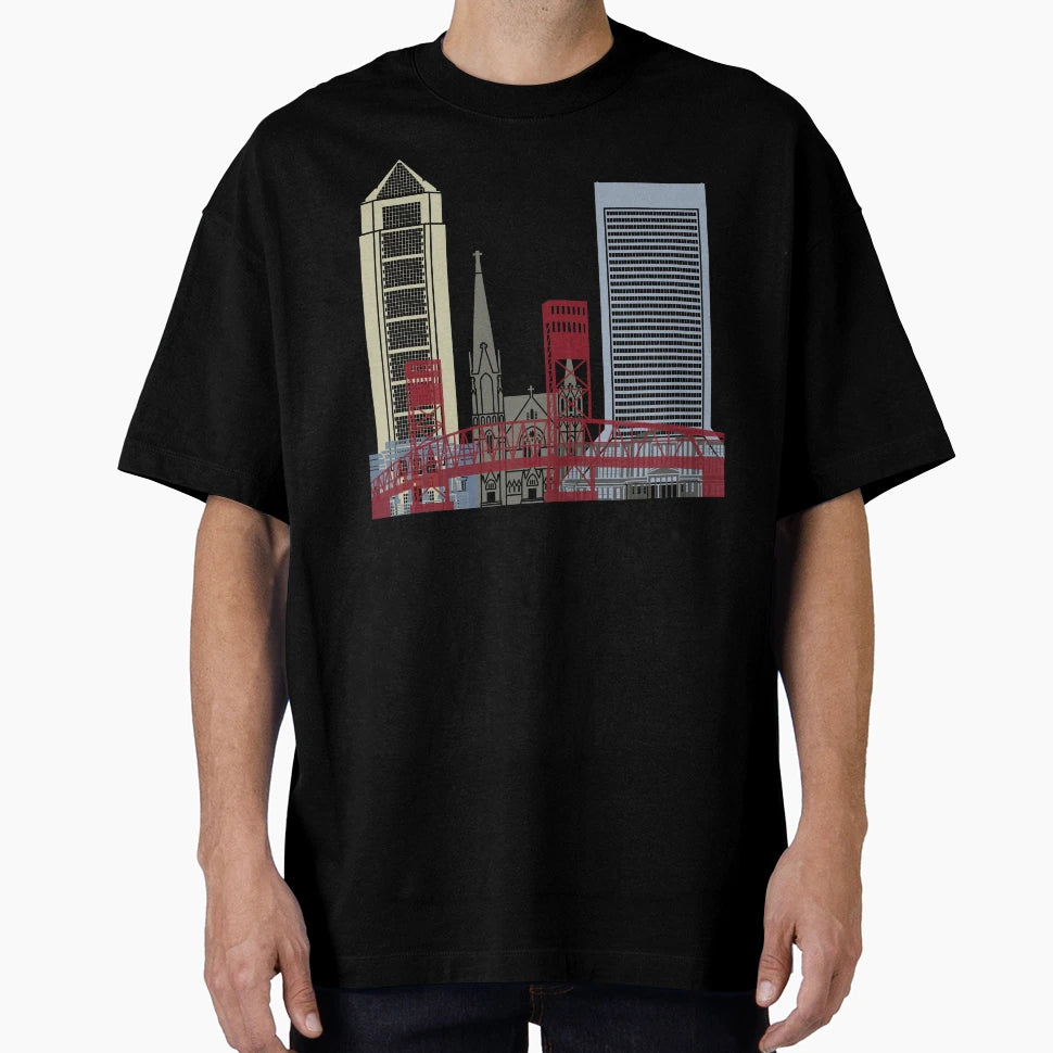 Jacksonville Skyline T-Shirt - Minimalist Print Unisex - T-Shirt, Sweatshirt, Hoodie