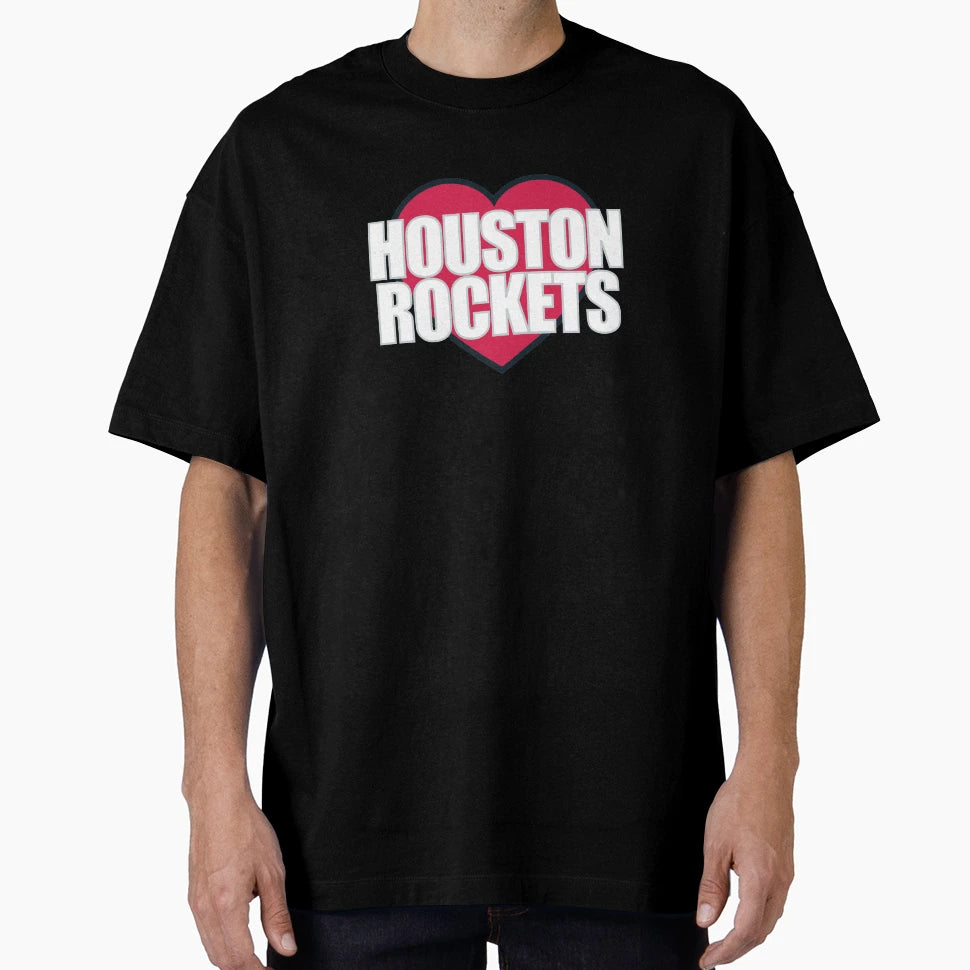 Houston Rockets Heart T-Shirt - Graphic Print for Adults - T-Shirt, Sweatshirt, Hoodie