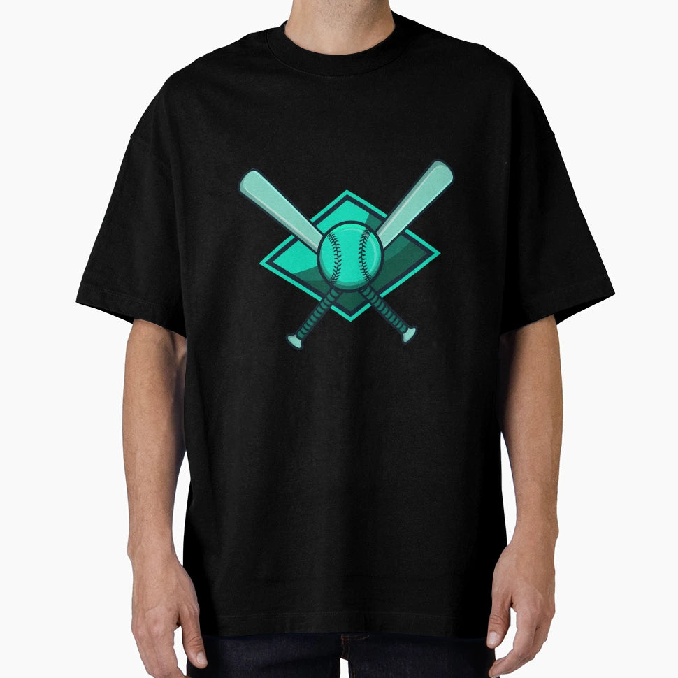Crossed Baseball Bats T-Shirt - Graphic Print Unisex - T-Shirt, Sweatshirt, Hoodie