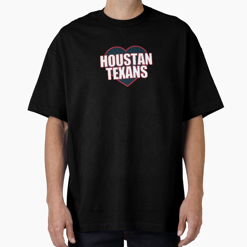 Houston Texans Heart T-Shirt - Custom Art Print Men Women - T-Shirt, Sweatshirt, Hoodie