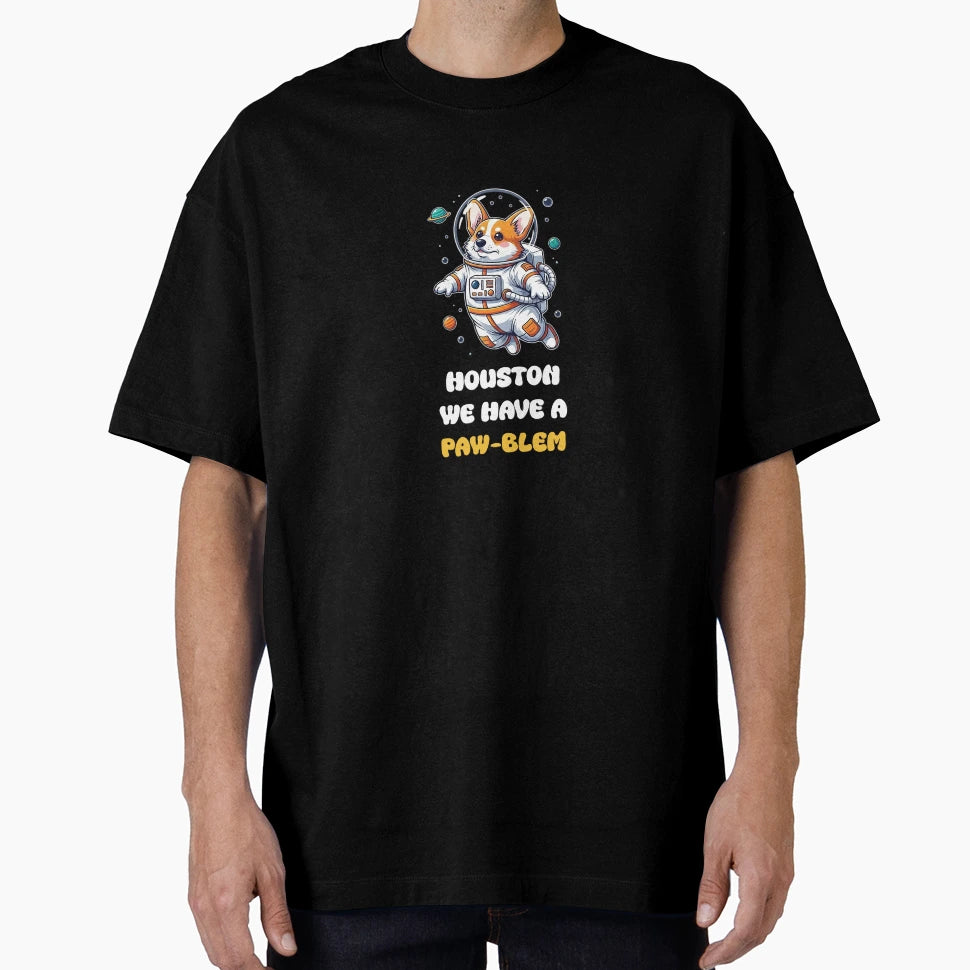 Corgi Astronaut Floating Space T-Shirt - Aesthetic Graphic Men Women - T-Shirt, Sweatshirt, Hoodie
