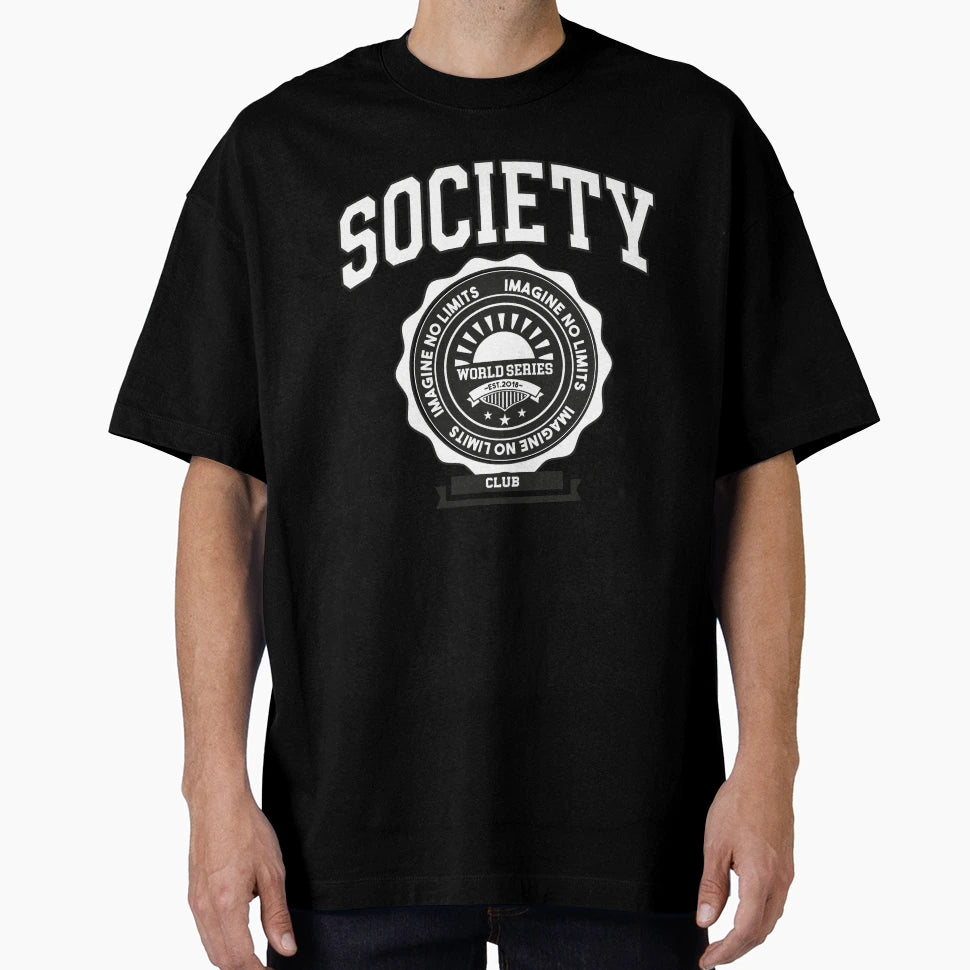 Society Club World Series Badge T-Shirt - Aesthetic Graphic Men Women - T-Shirt, Sweatshirt, Hoodie