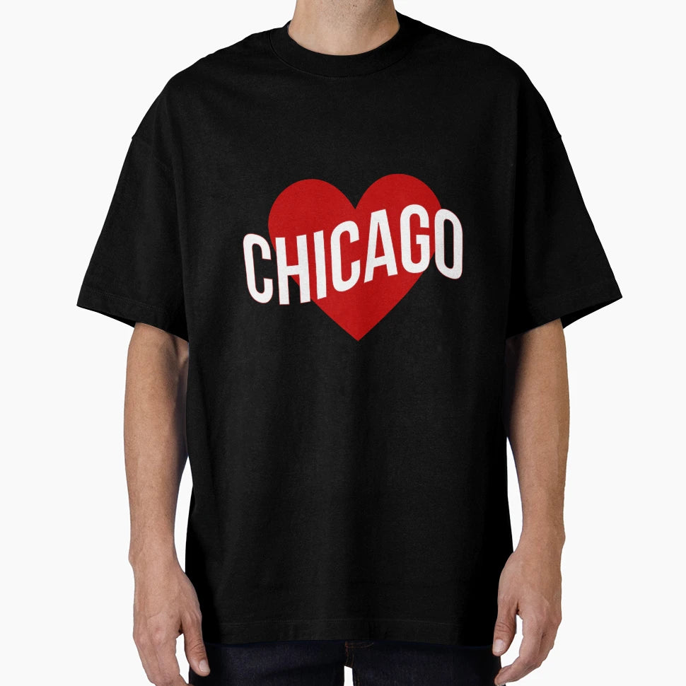 Chicago Heart T-Shirt - Minimalist Print for Adults - T-Shirt, Sweatshirt, Hoodie