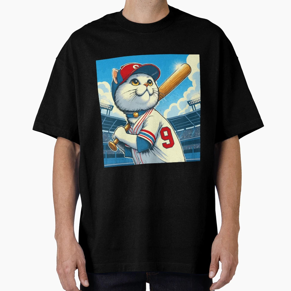 Cat Batter Star Shine T-Shirt - Minimalist Print for Adults - T-Shirt, Sweatshirt, Hoodie