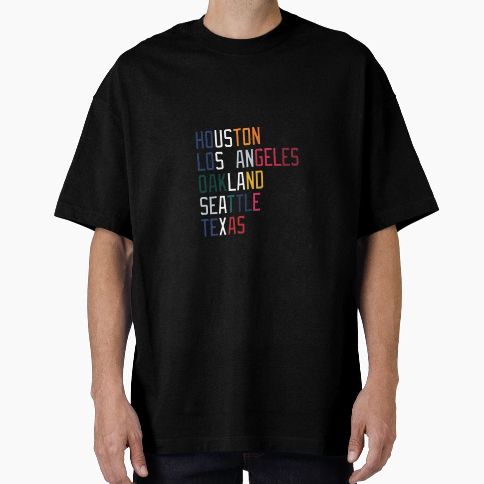 Al West Team Colors And Locations T-Shirt - Custom Art Print Unisex - T-Shirt, Sweatshirt, Hoodie