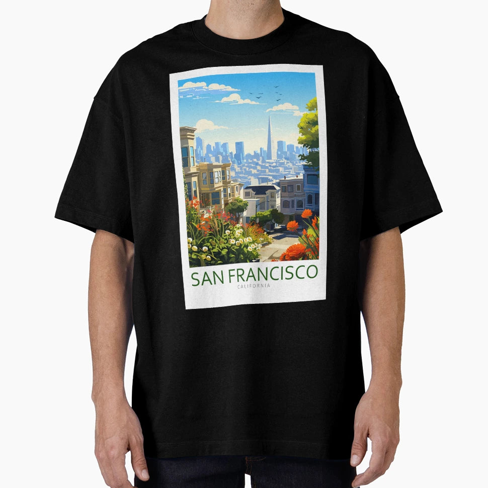 Minimalistic San Francisco California T-Shirt - Trendy Graphic Unisex - T-Shirt, Sweatshirt, Hoodie