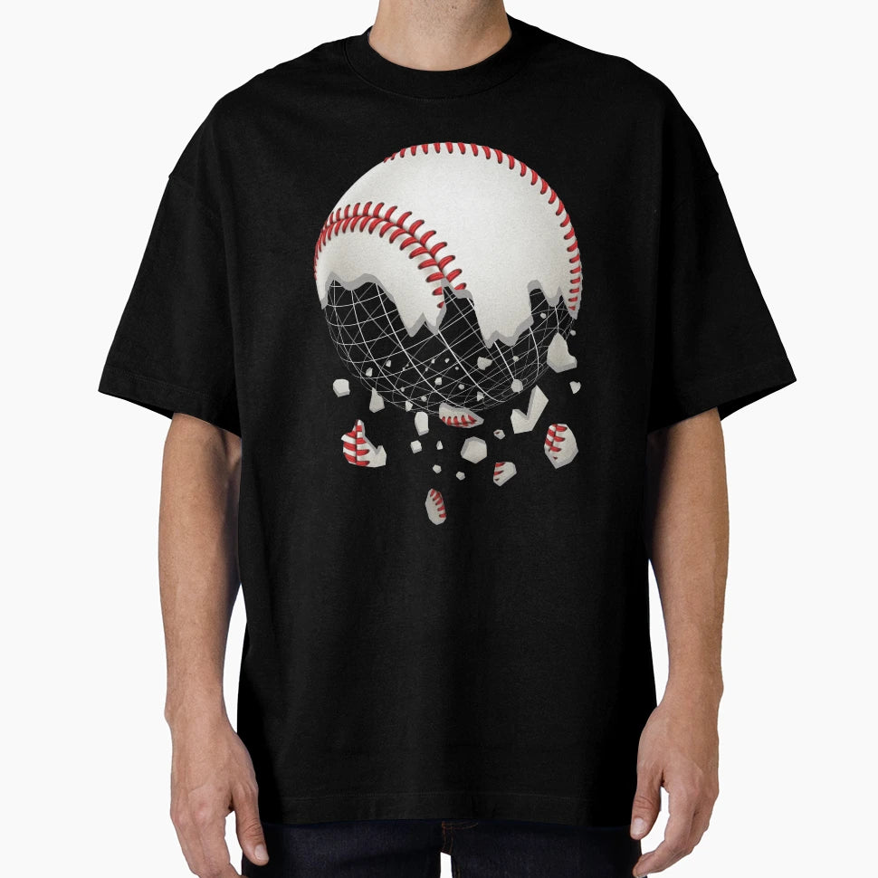 Shattered Baseball T-Shirt - Unique Graphic for Adults - T-Shirt, Sweatshirt, Hoodie