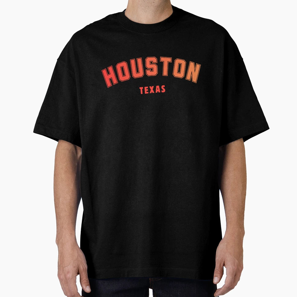 Houston Texas Gradient Typography T-Shirt - Trendy Graphic for Adults - T-Shirt, Sweatshirt, Hoodie