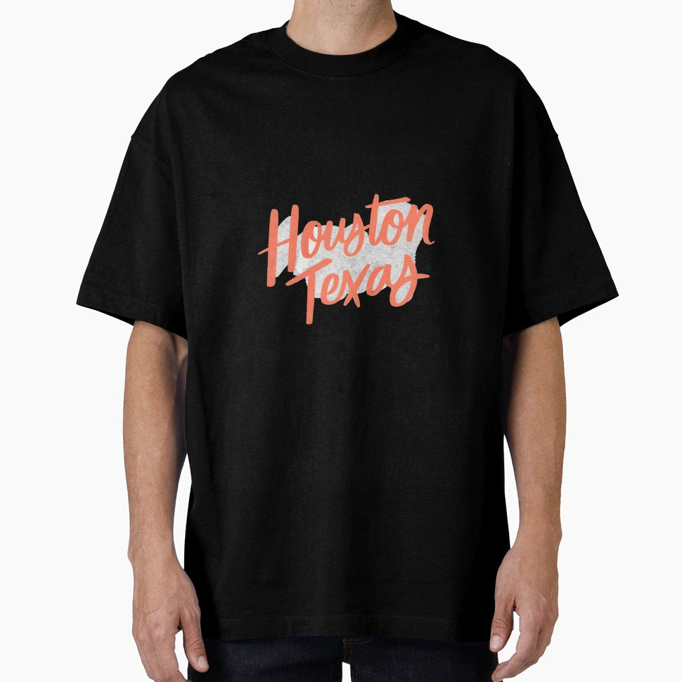 Houston Texas Orange T-Shirt - Custom Art Print for Adults - T-Shirt, Sweatshirt, Hoodie