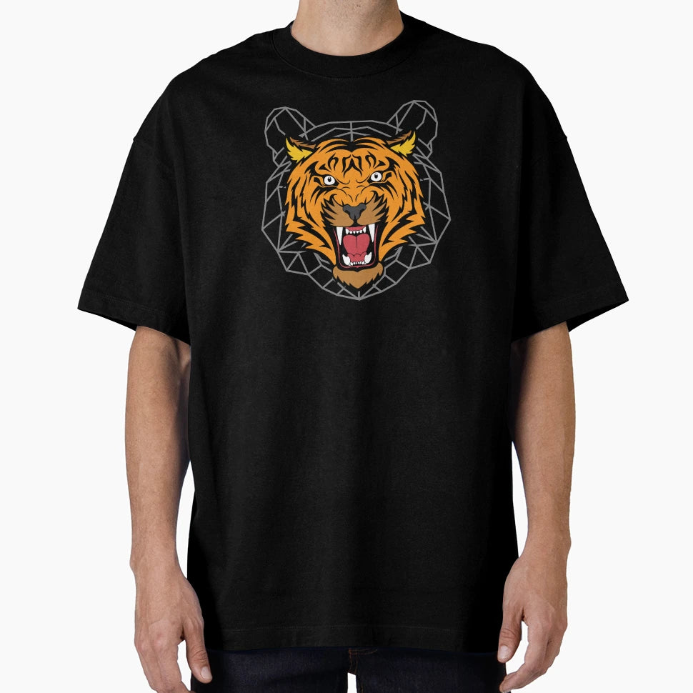 Tiger Geometric Abstract Artistic Gift T-Shirt - Novelty Apparel for Adults - T-Shirt, Sweatshirt, Hoodie
