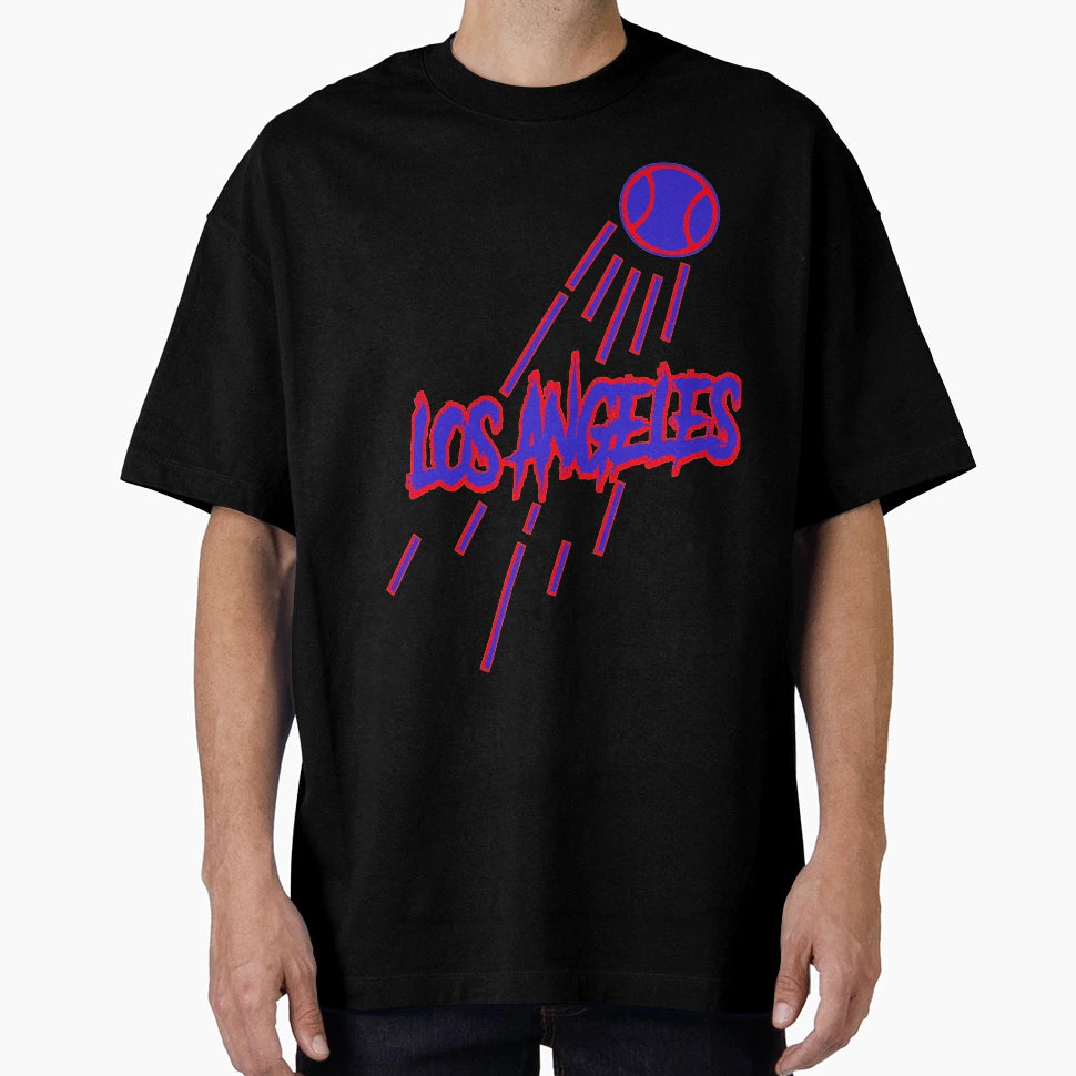 Los Angeles Baseball Red Blue T-Shirt - Streetwear Style Men Women - T-Shirt, Sweatshirt, Hoodie