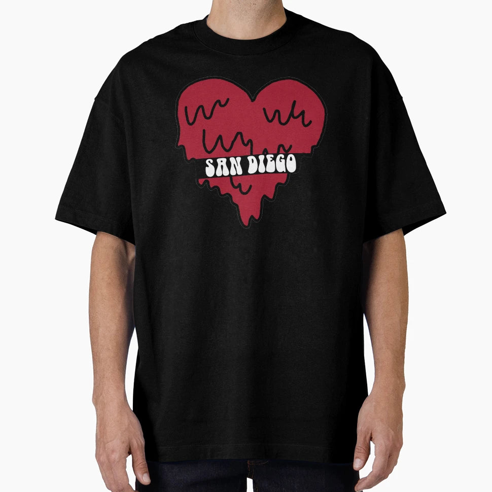 San Diego State Heart T-Shirt - Minimalist Print Men Women - T-Shirt, Sweatshirt, Hoodie