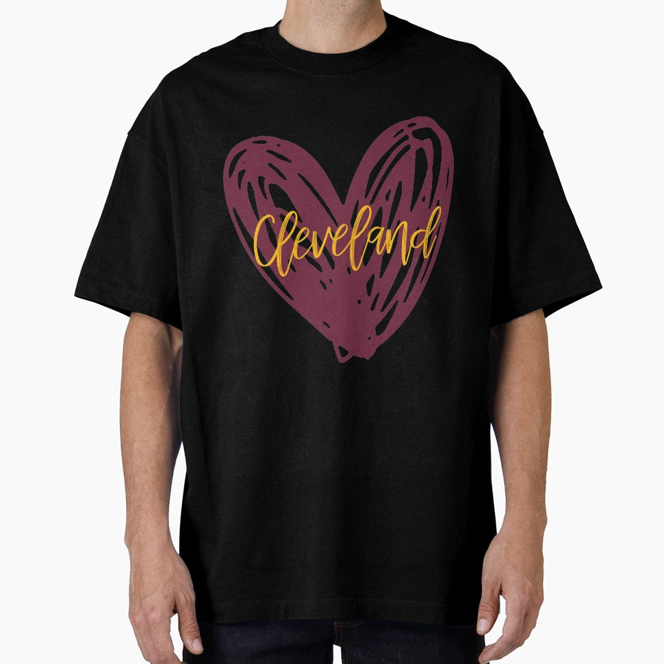 Cleveland Heart 2 T-Shirt - Graphic Print Men Women - T-Shirt, Sweatshirt, Hoodie