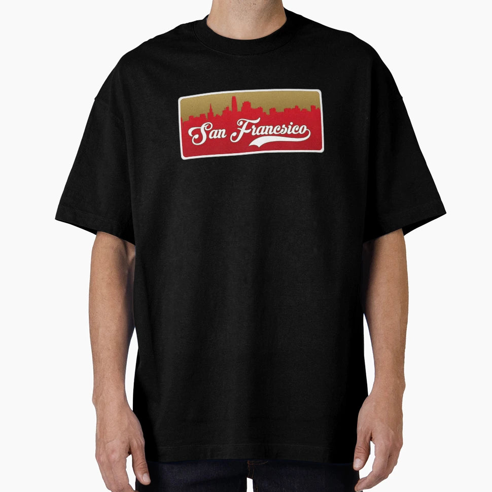 San Francisco Football Skyline T-Shirt - Aesthetic Graphic Men Women - T-Shirt, Sweatshirt, Hoodie