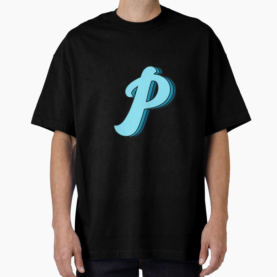 Blue P T-Shirt - Streetwear Style for Adults - T-Shirt, Sweatshirt, Hoodie