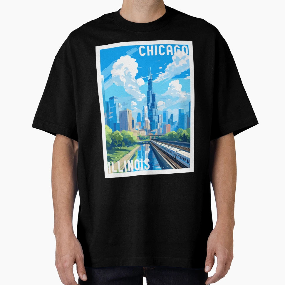 Chicago Illinois Usa T-Shirt - Novelty Apparel for Adults - T-Shirt, Sweatshirt, Hoodie