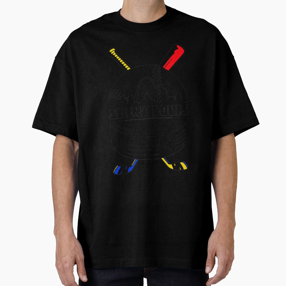 Saint Louis Baseball And Hockey Logo T-Shirt - Aesthetic Graphic for Adults - T-Shirt, Sweatshirt, Hoodie