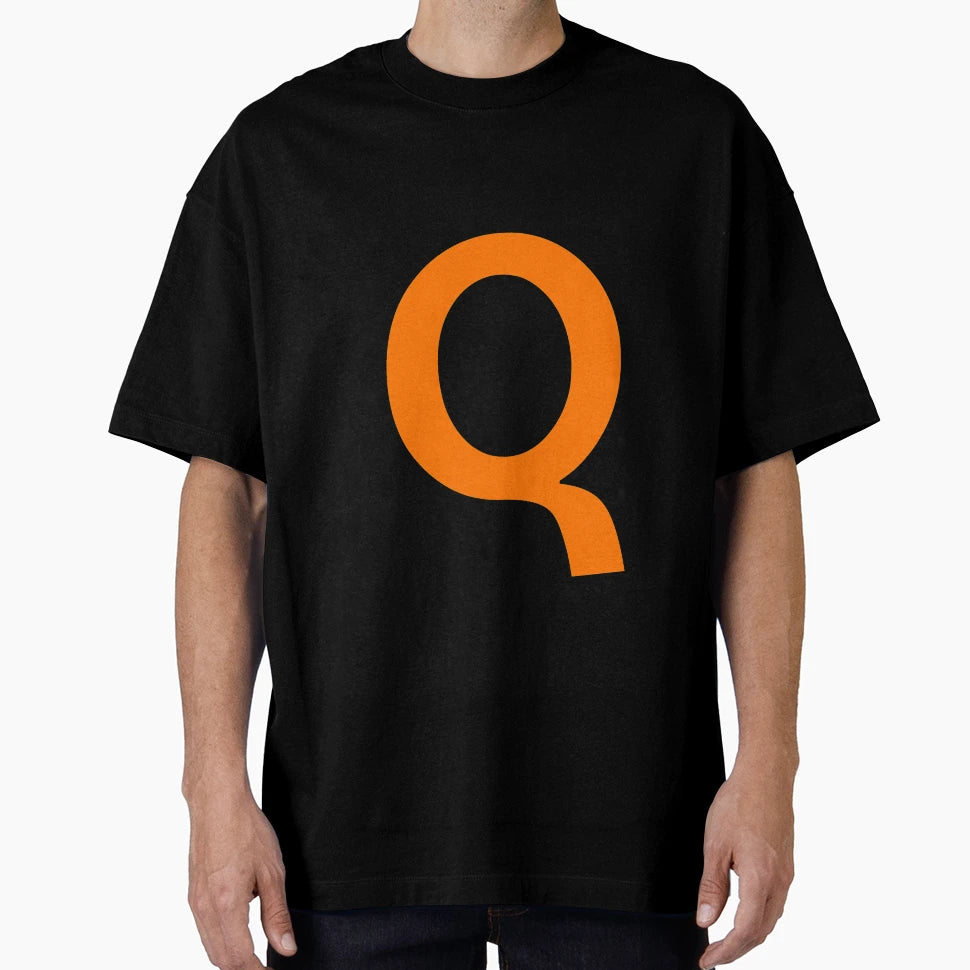 Orange Color Letter Q T-Shirt - Unique Graphic Men Women - T-Shirt, Sweatshirt, Hoodie
