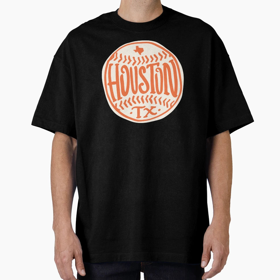 Houston Texas Hand Drawn Baseball T-Shirt - Fun Novelty Design for Adults - T-Shirt, Sweatshirt, Hoodie