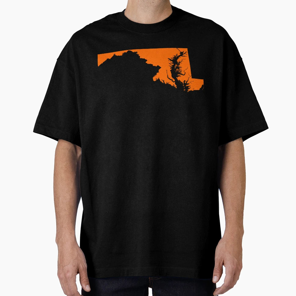 Orange Maryland T-Shirt - Minimalist Print Men Women - T-Shirt, Sweatshirt, Hoodie