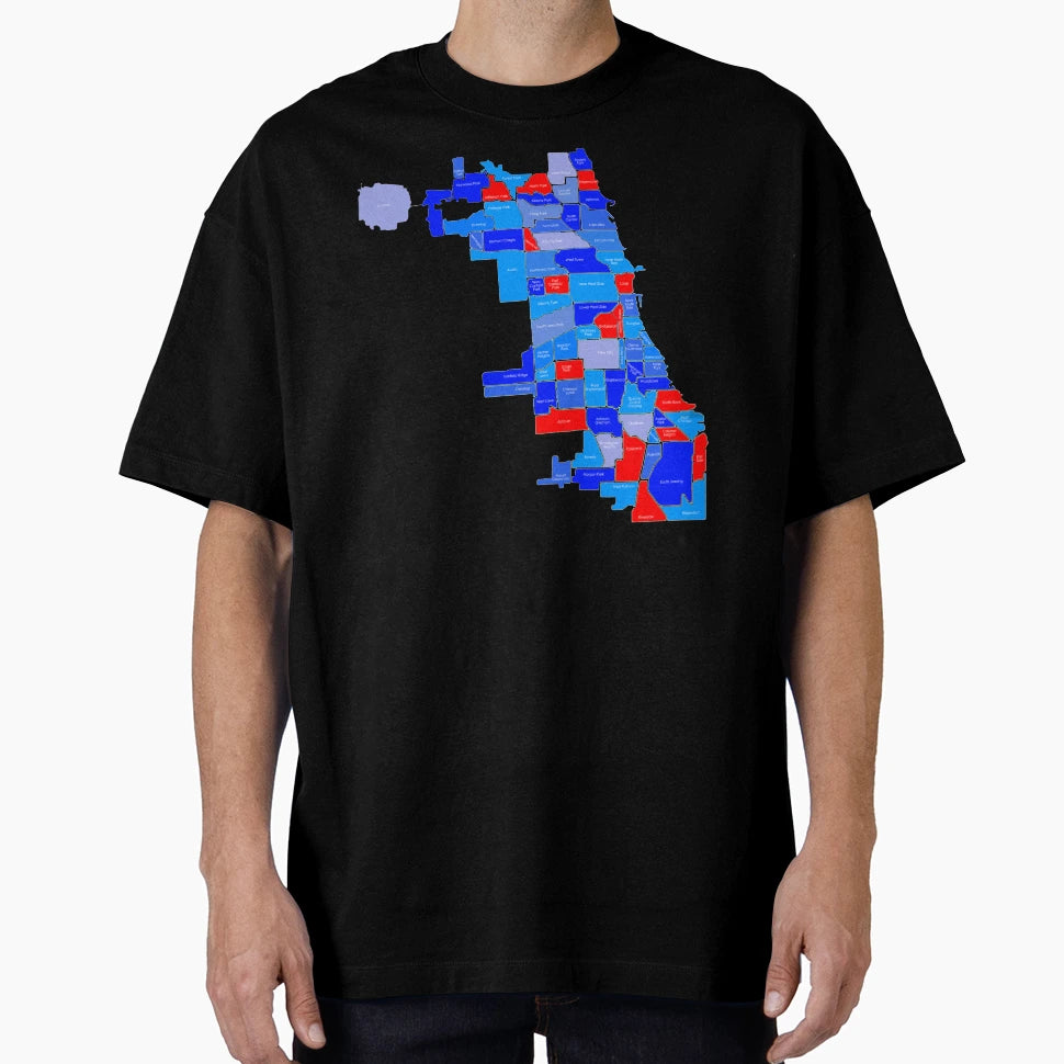 Red Blue Chi Town T-Shirt - Fun Novelty Design Unisex - T-Shirt, Sweatshirt, Hoodie