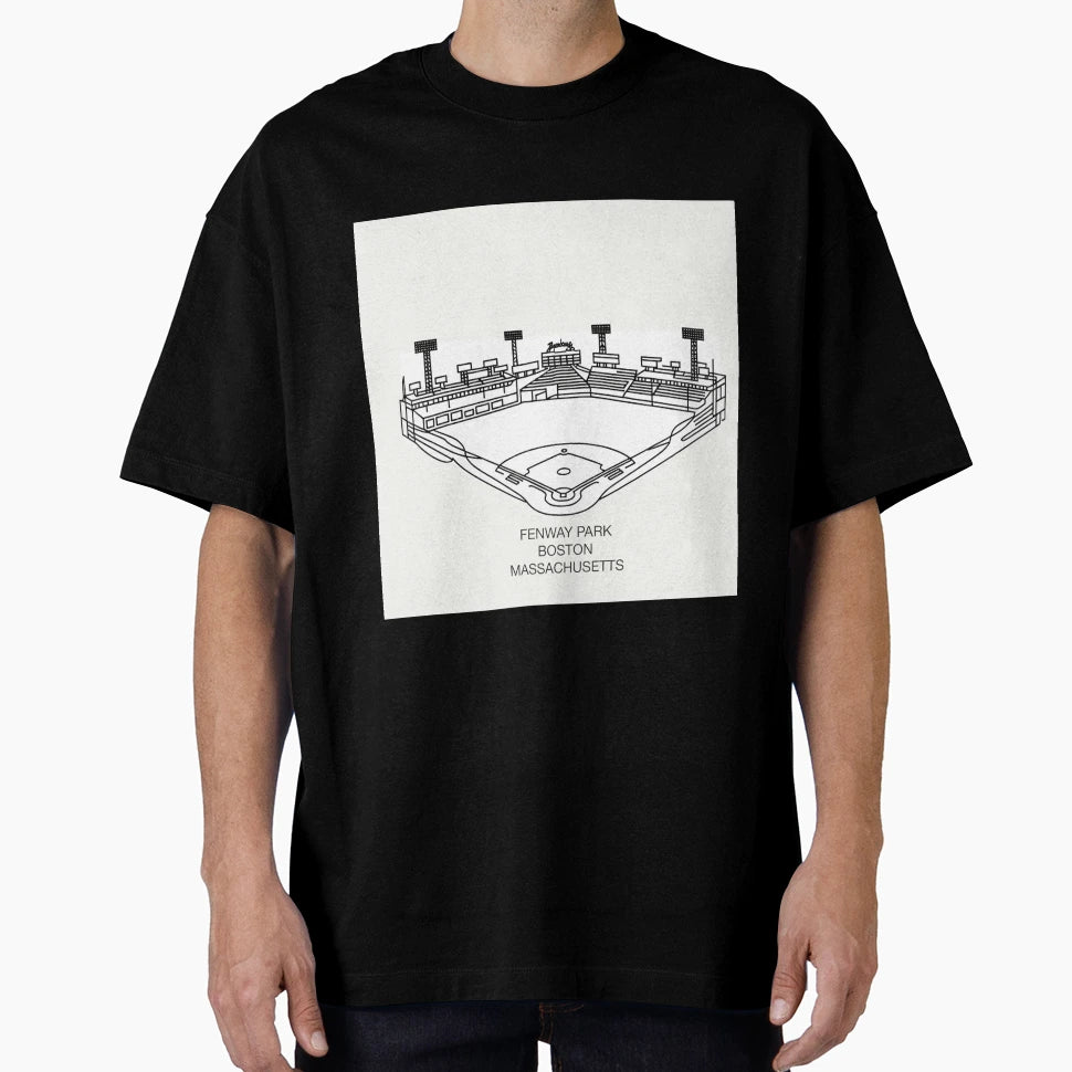 Fenway Park Fine Line Drawing T-Shirt - Minimalist Print for Adults - T-Shirt, Sweatshirt, Hoodie
