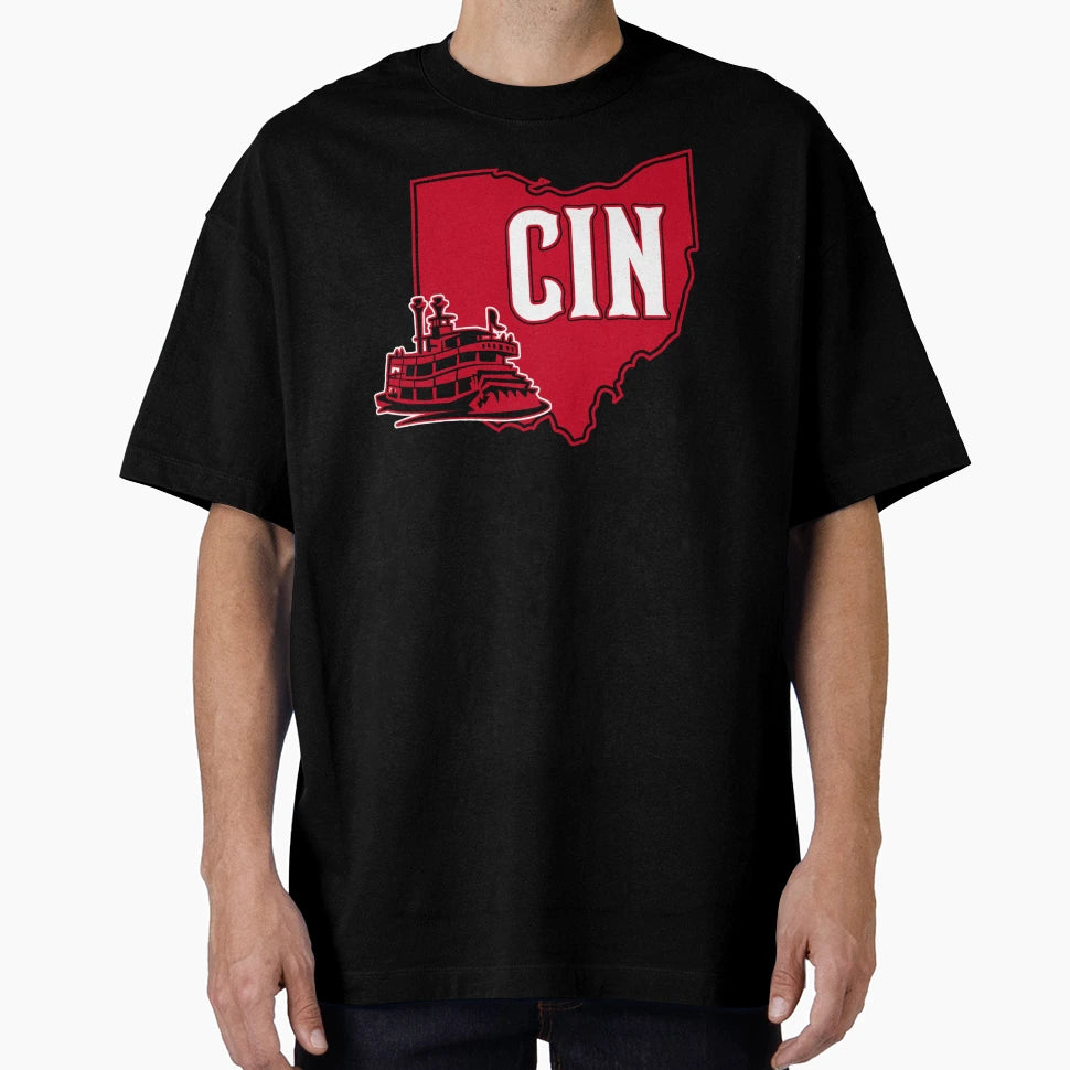 Cincy Riverboat Capital T-Shirt - Graphic Print for Adults - T-Shirt, Sweatshirt, Hoodie
